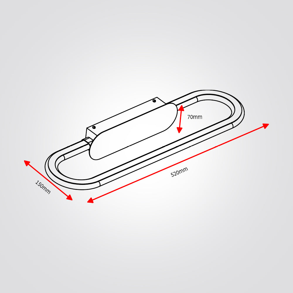 מנורת קיר מראה אקו לד שחור| לבן