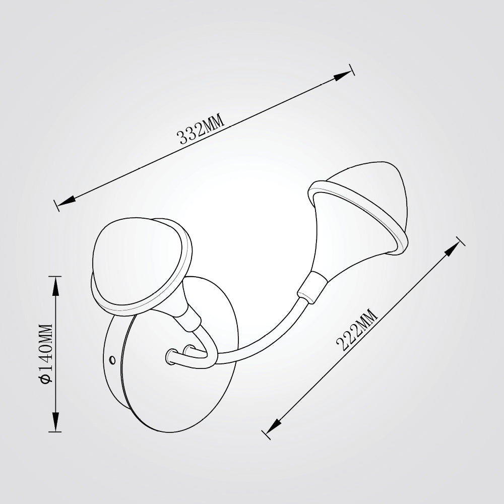 מנורת קיר אלינוי לד זוגית