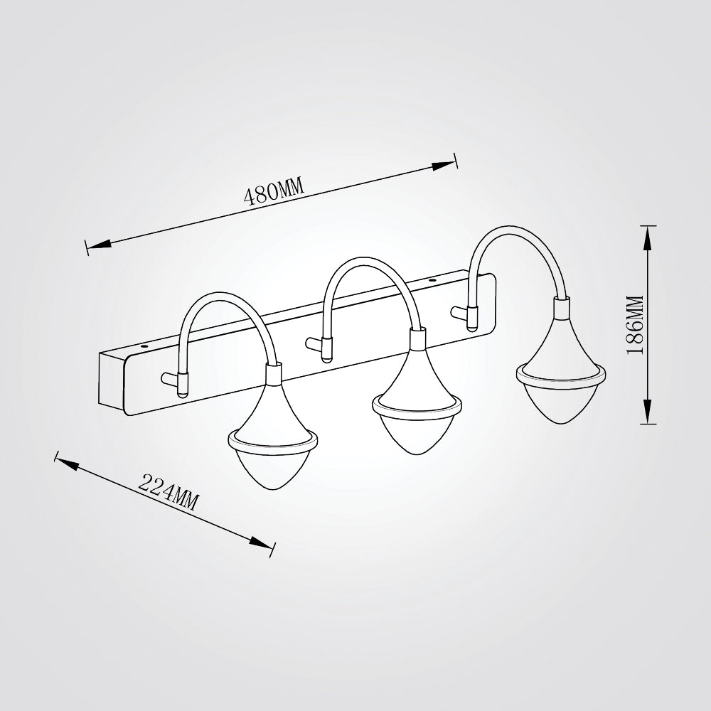 מנורת קיר אלינוי לד שלשייה | צבע קרם