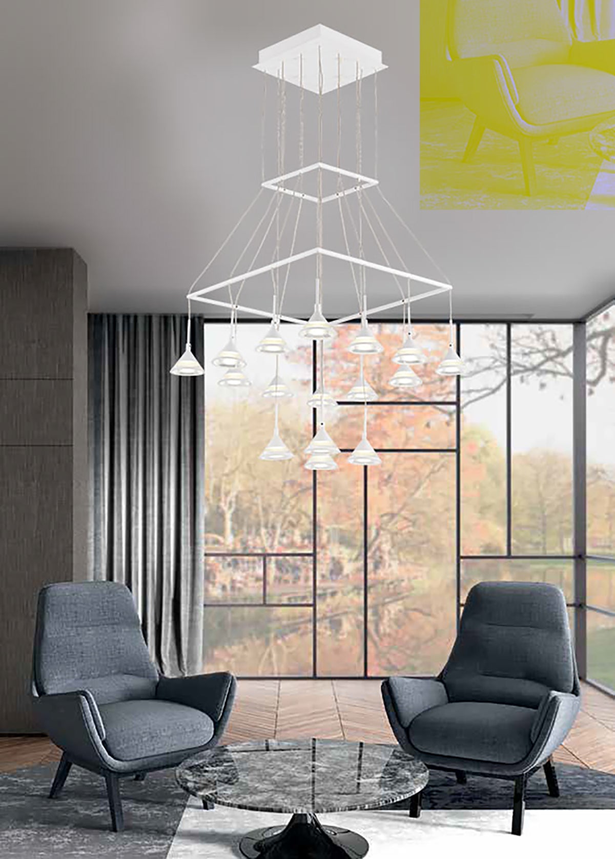 מנורת תליה לונה לד