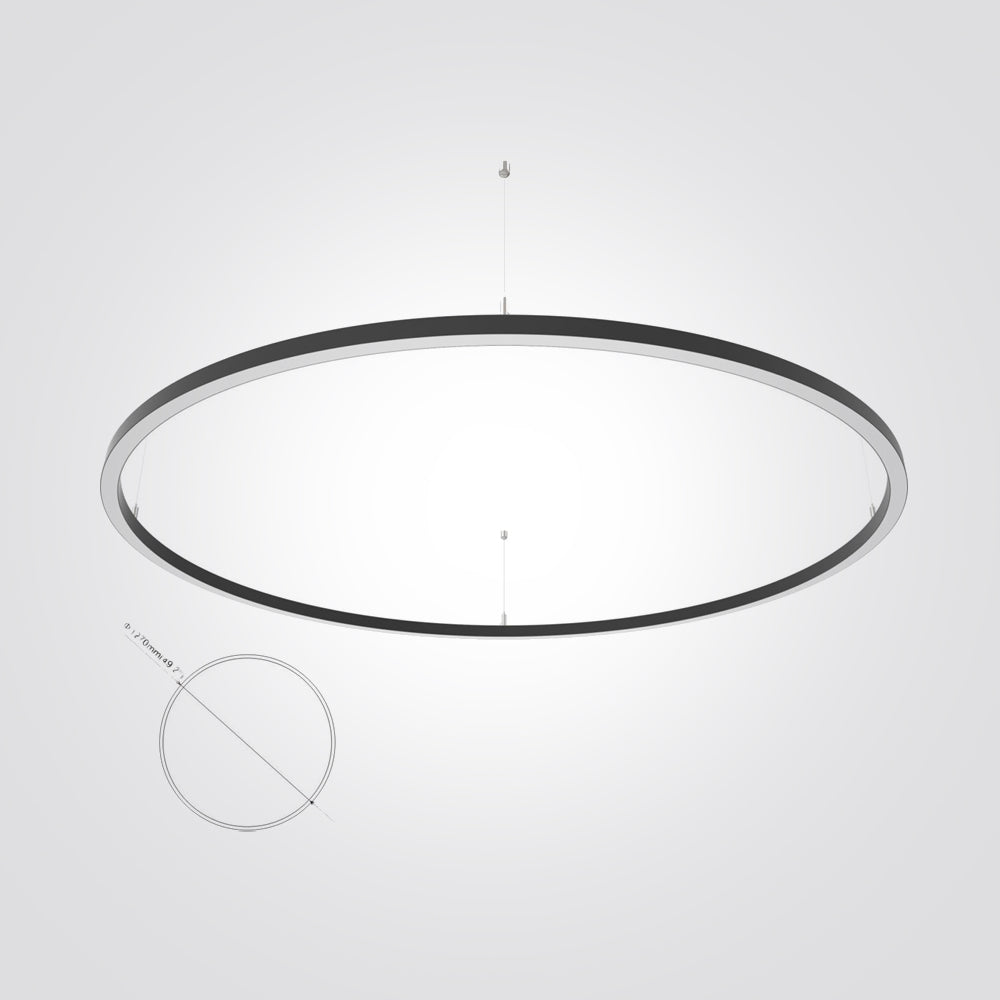 פרופיל תאורה עגול שחור|פליז