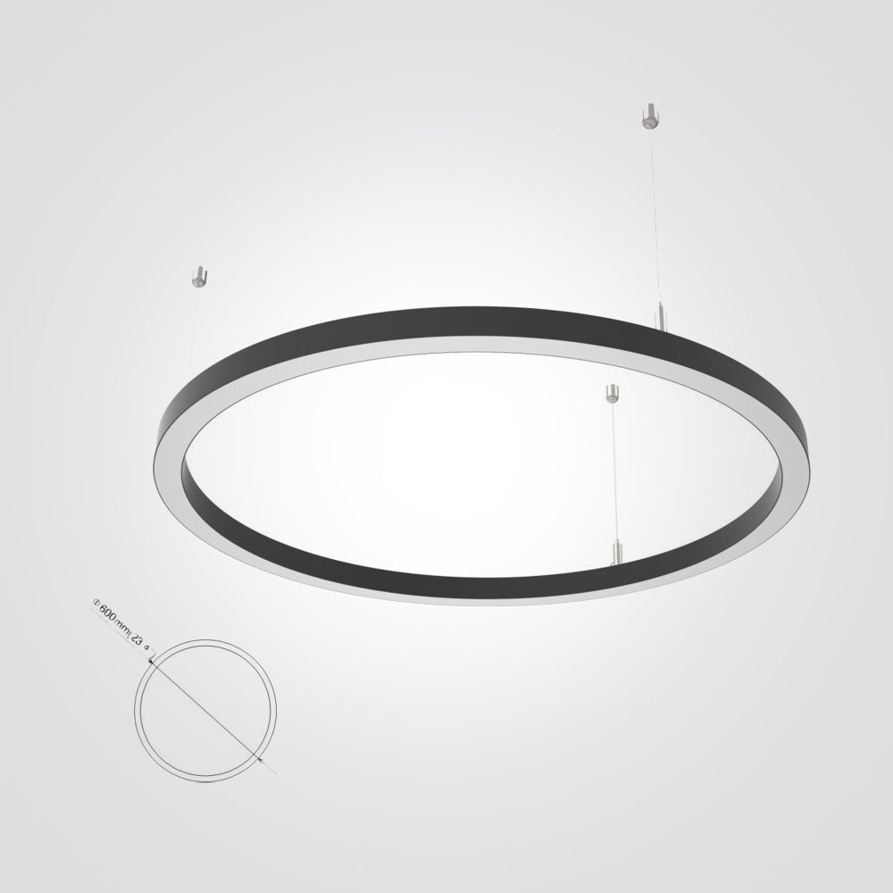 פרופיל תאורה עגול שחור|פליז