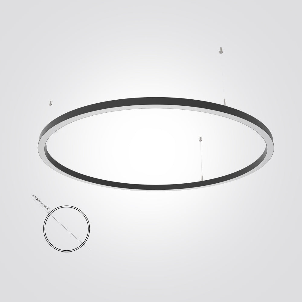 פרופיל תאורה עגול שחור|פליז