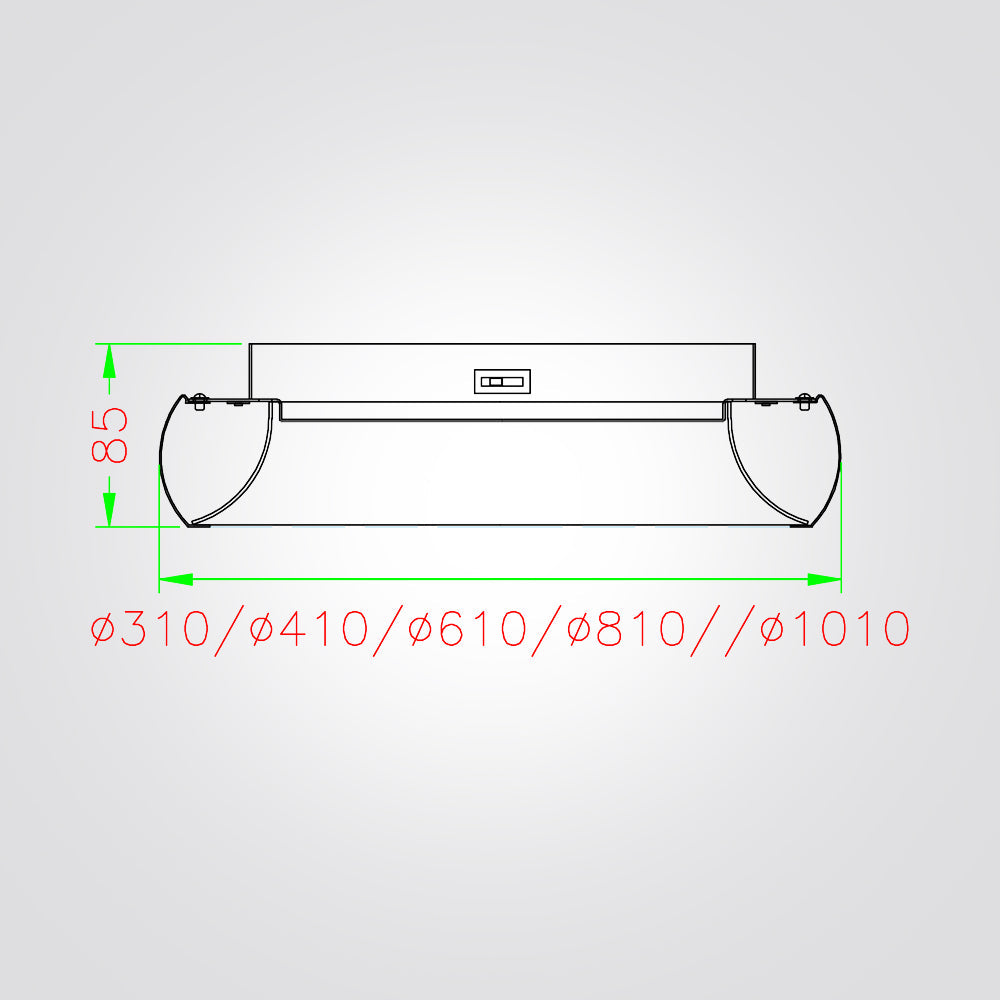 צמוד תקרה תרזה לד| שחור| Φ30|Φ40 |Φ60| Φ80| Φ100| CCT