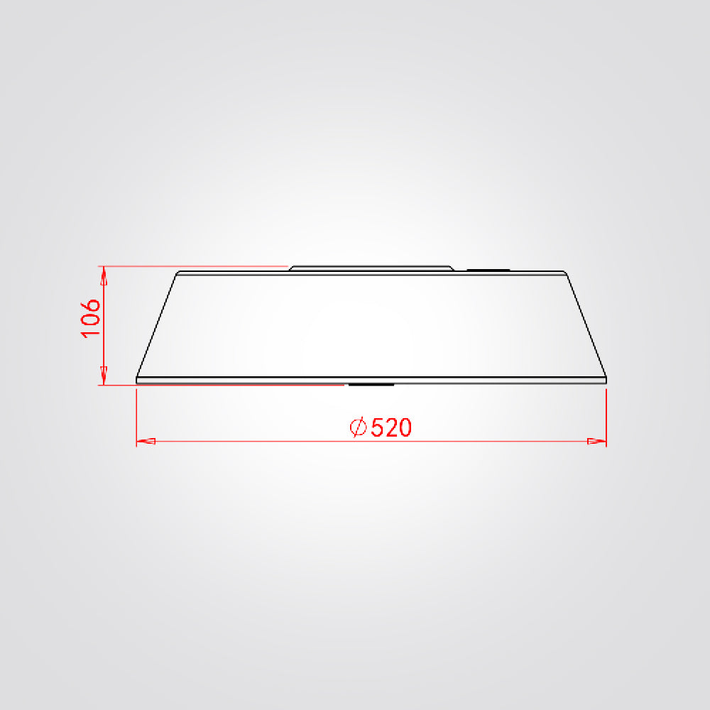 צמוד תקרה סנאן לד| Φ50| שחור