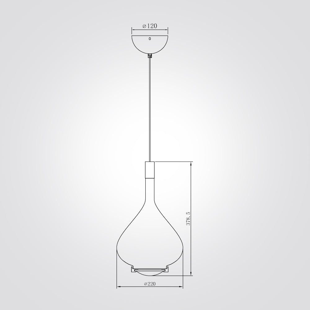 מנורת תלייה רומא| כרום| שקוף| רוז| דגם L