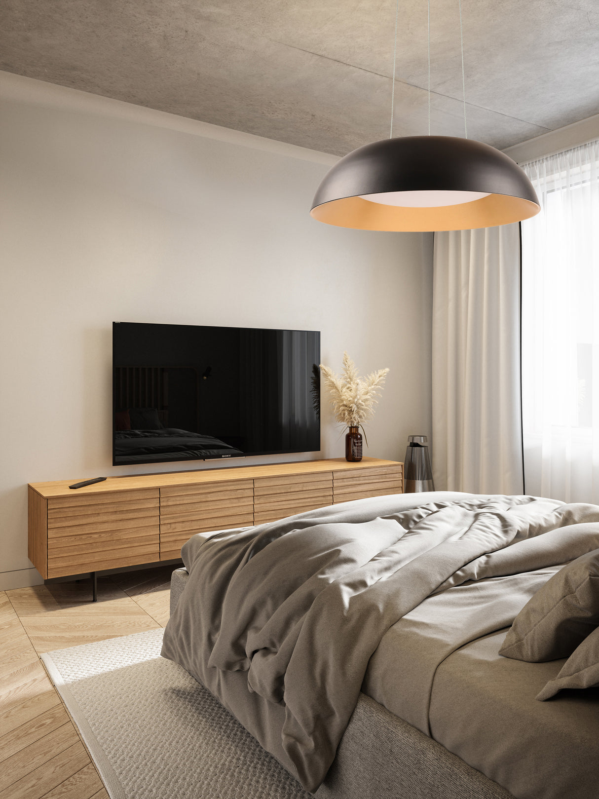 מנורת תלייה רמו לד| שחור+זהב| Φ50| Φ80