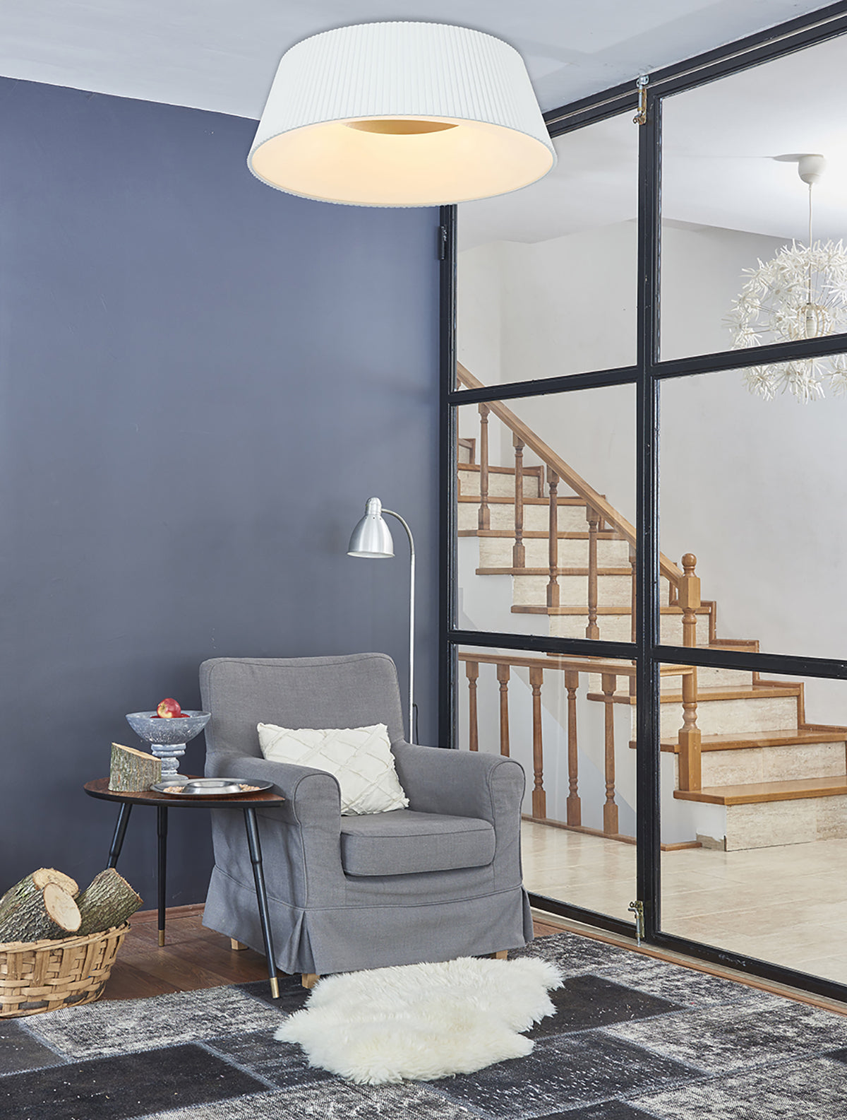 צמוד תקרה סילא לד| Φ45| לבן+זהב