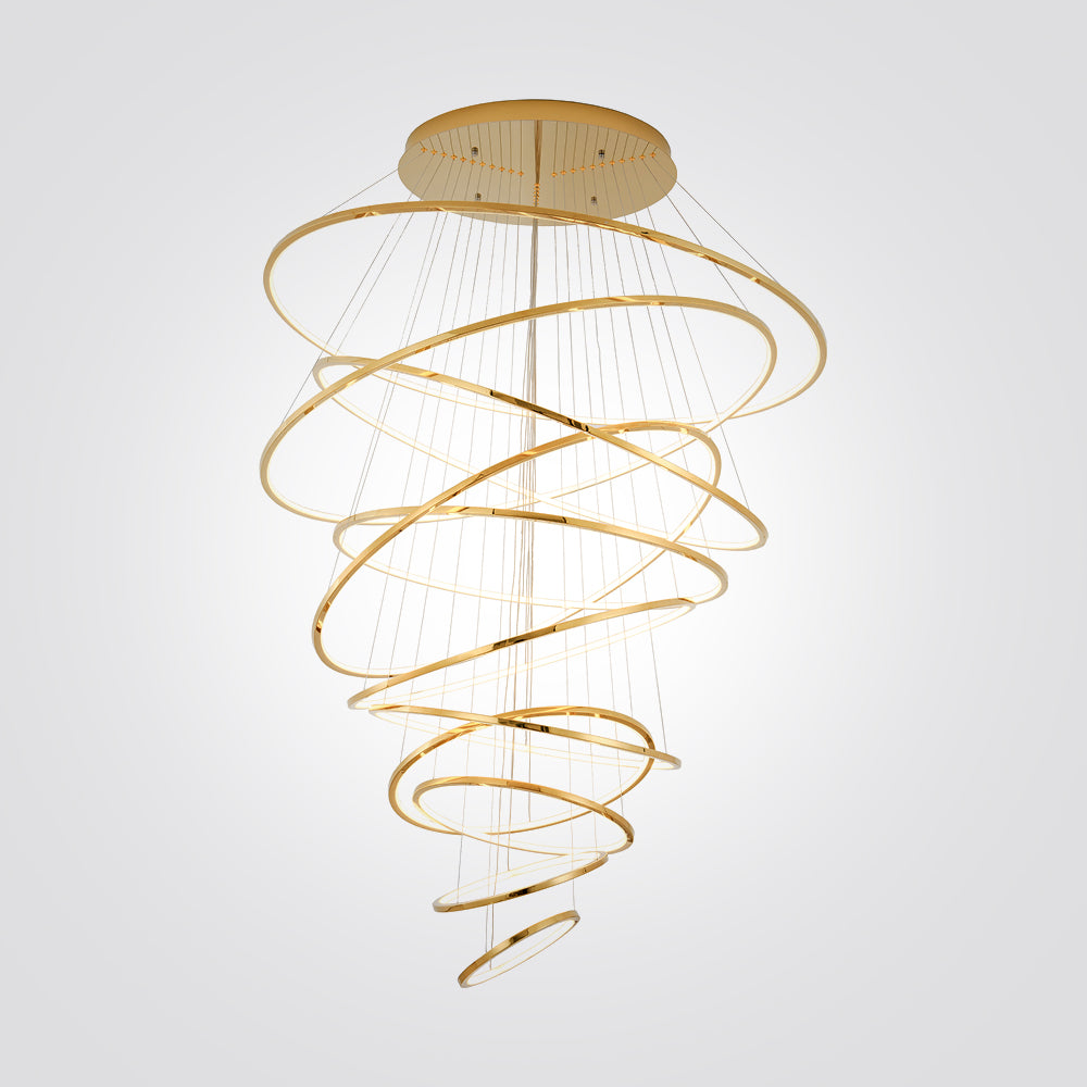 מנורת תליה בהר עיגולית לד פליז