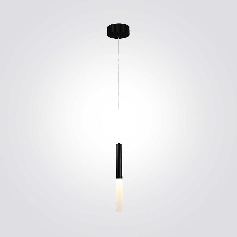 מנורת תליה צילינדר סאגה 25| 35| 45 ס"מ| שחור| זהב