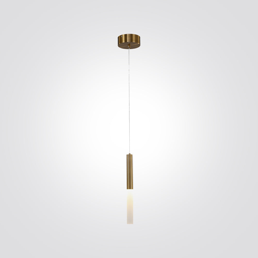 מנורת תליה צילינדר סאגה 25| 35| 45 ס"מ| שחור| זהב