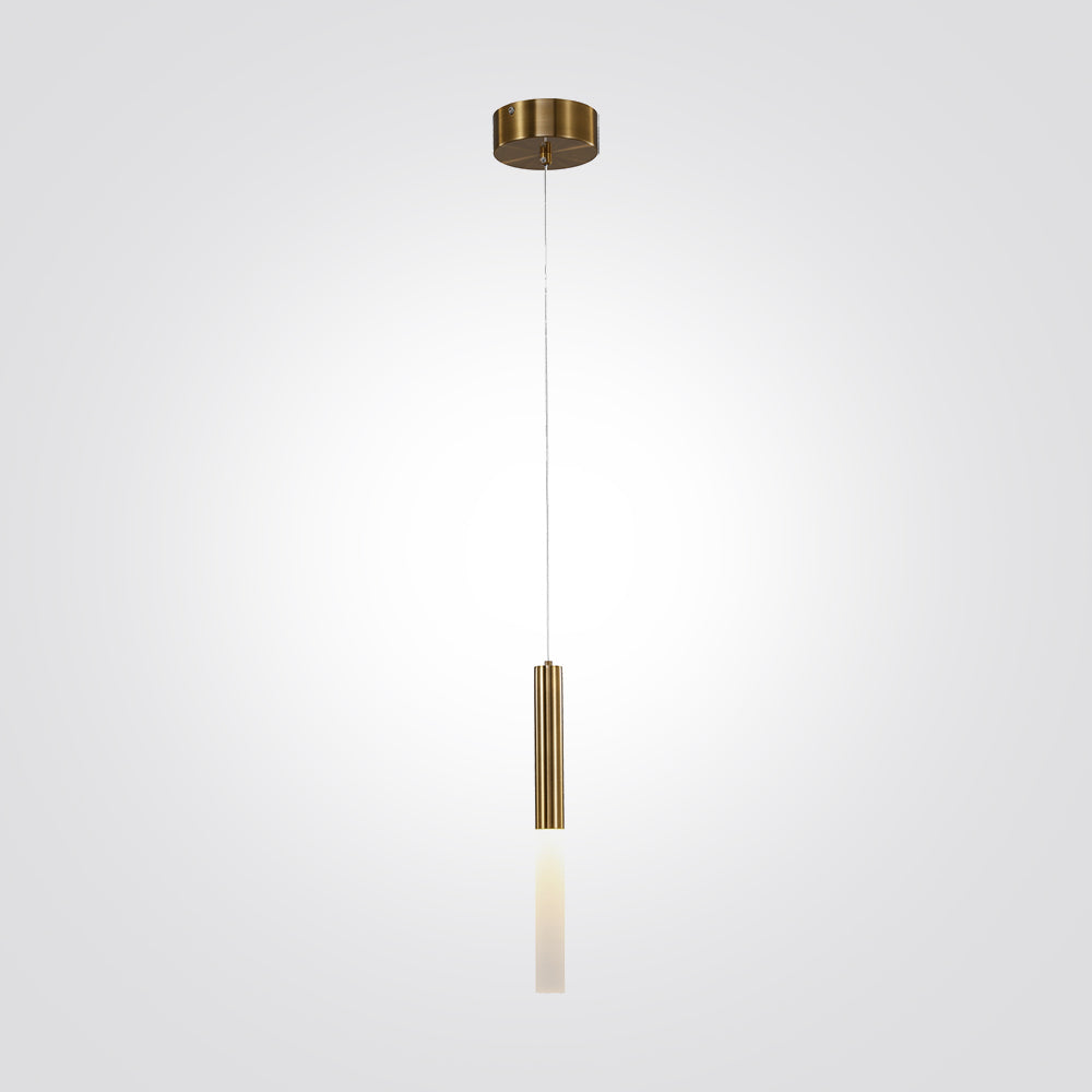 מנורת תליה צילינדר סאגה 25| 35| 45 ס"מ| שחור| זהב