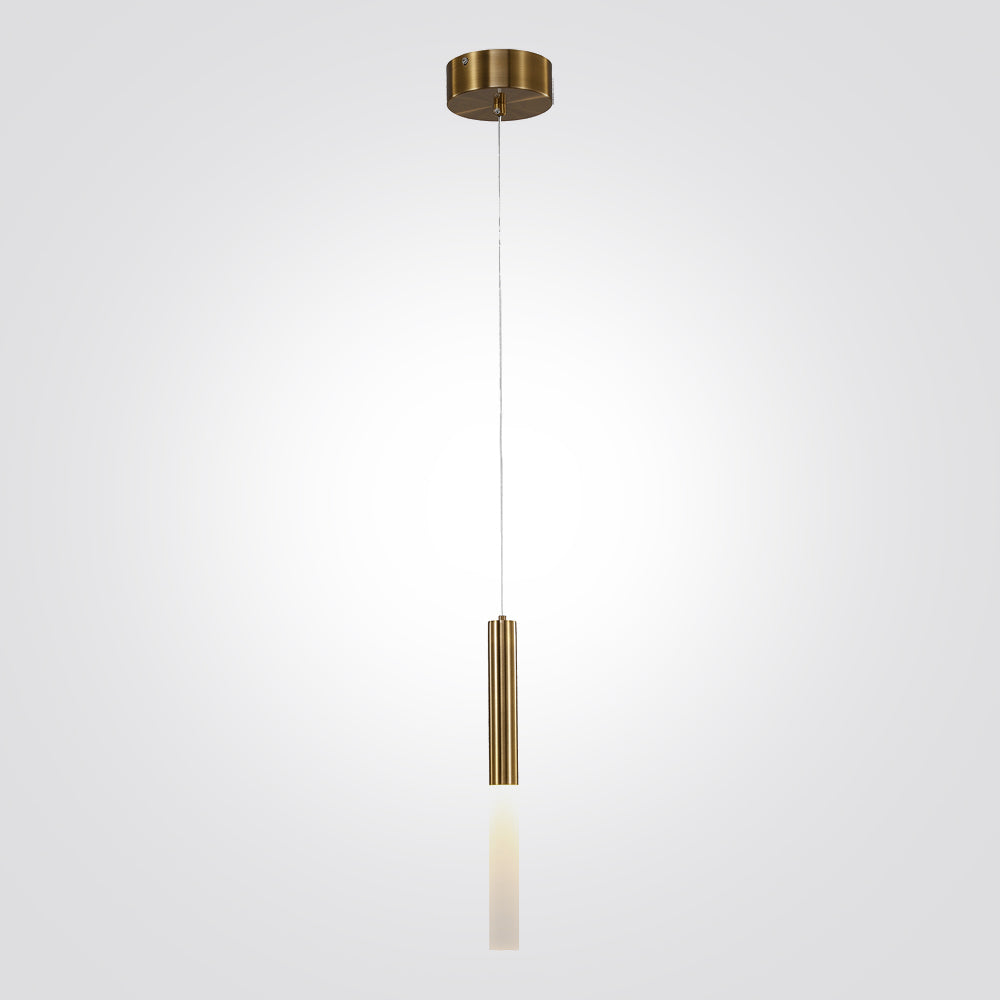 מנורת תליה צילינדר סאגה 25| 35| 45 ס"מ| שחור| זהב