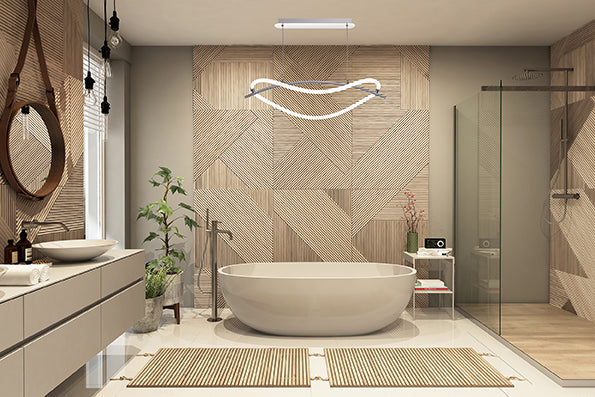 מנורת תליה שיר 40W לד 4000K ניקל