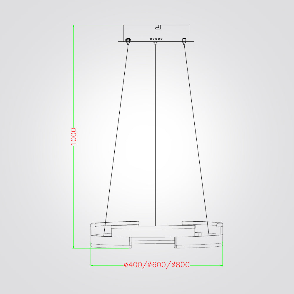 מנורת תליה גולדה לד| זהב| Φ40| Φ60| Φ80
