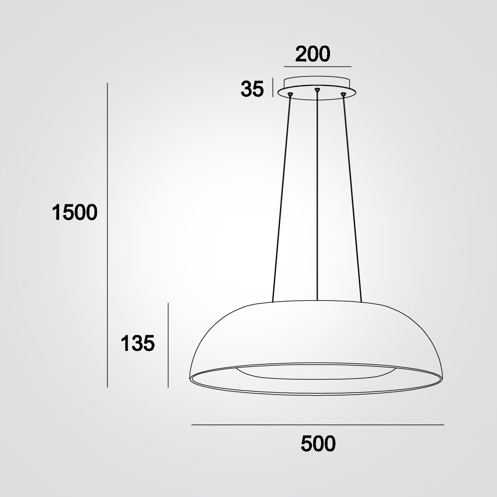 מנורת תלייה אודל לד| שחור+עץ| Φ50