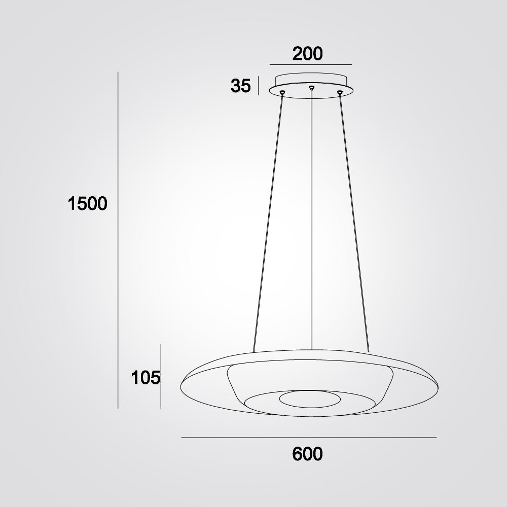 מנורת תליה אווה לד| לבן+עץ|Φ60