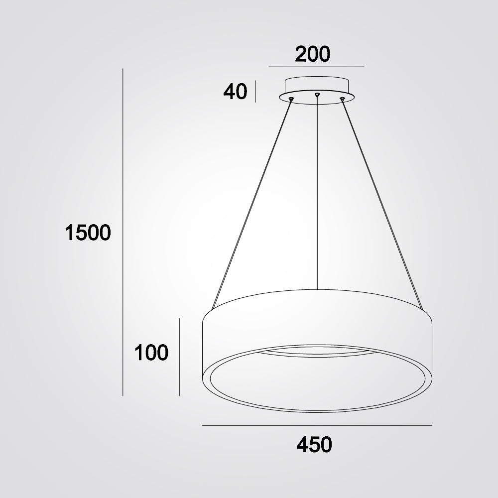 מנורת תלייה ג'וליה לד| שחור| Φ45| Φ60| CCT