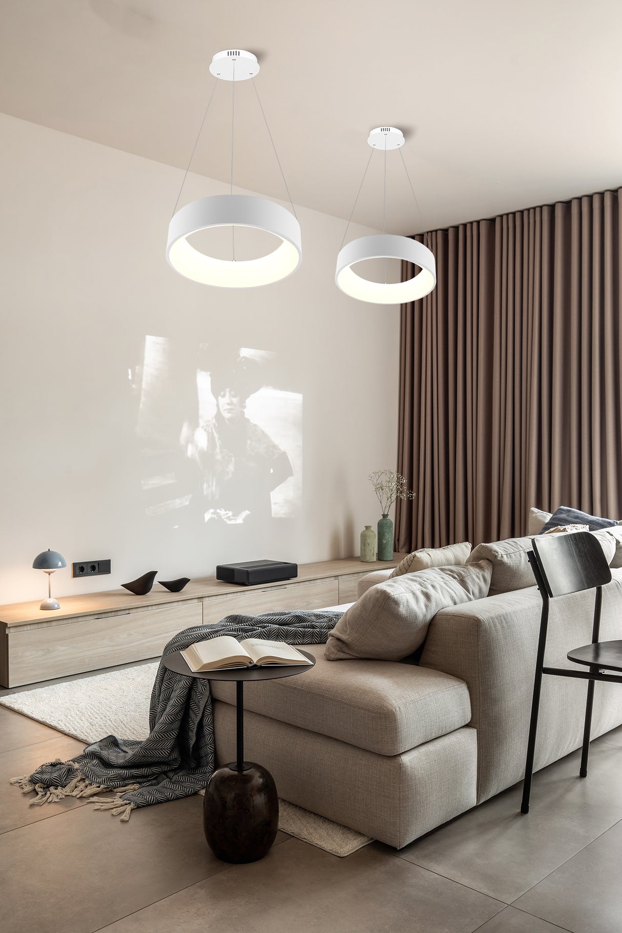 מנורת תלייה ג'וליה לד| לבן| Φ45| Φ60| CCT