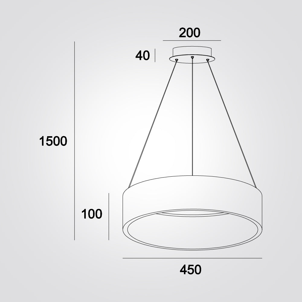 מנורת תלייה ג'וליה לד| לבן| Φ45| Φ60| CCT