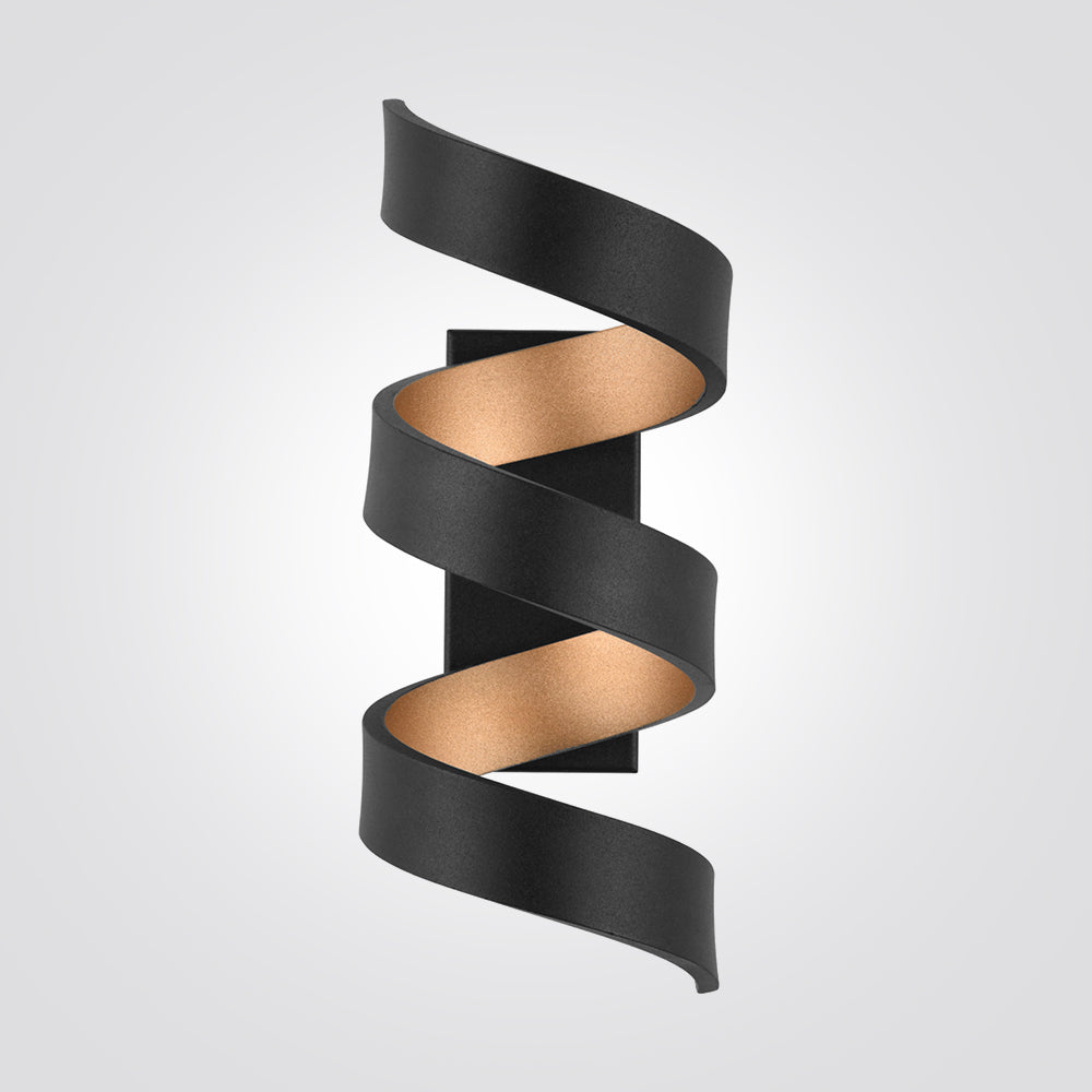 צמוד קיר דוריאן שחור וזהב לד