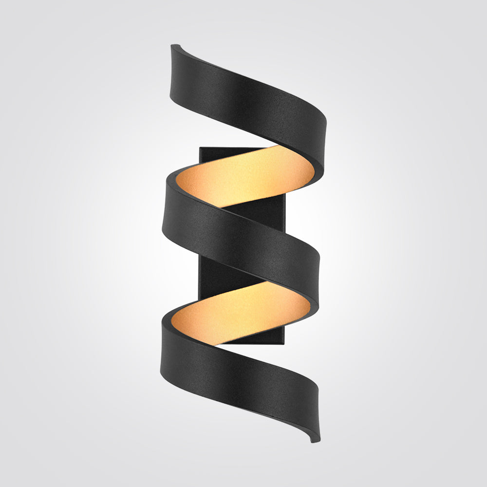 צמוד קיר דוריאן שחור וזהב לד