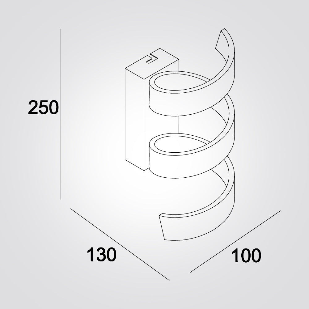 צמוד קיר דוריאן שחור וזהב לד