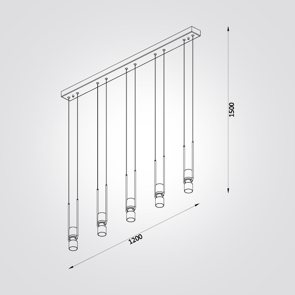 מנורת תליה רמונה לד| חמישיה