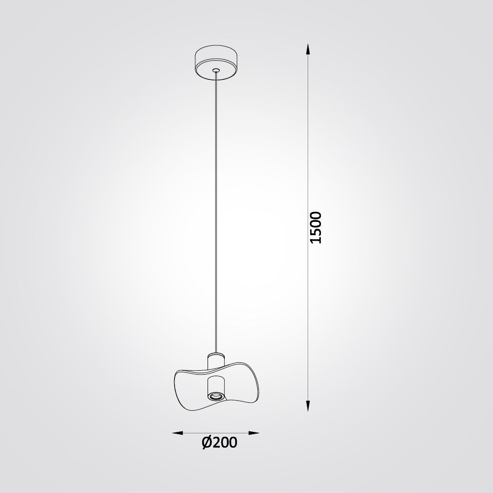 מנורת תליה רמית 7W לד בודד צבע זהב