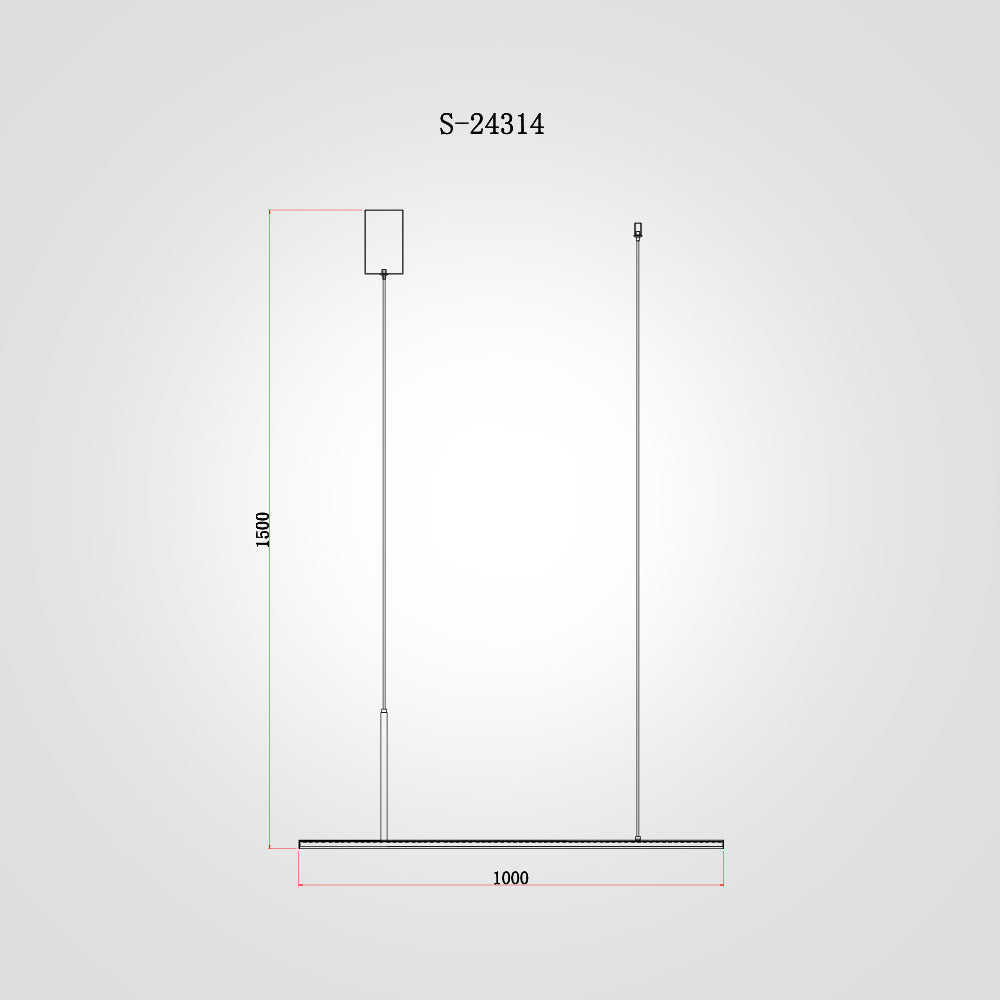 מנורת תליה פילה חישוק עם פס זהב