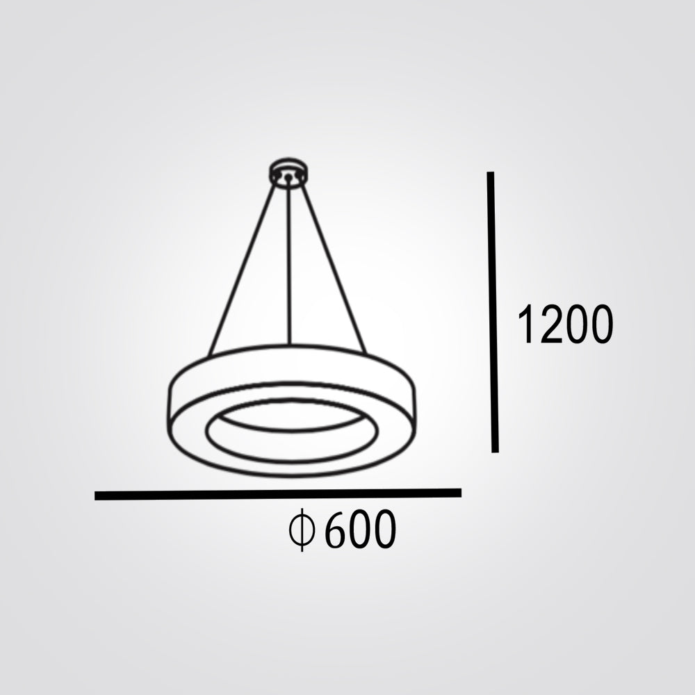 מנורת תלייה סירקל לד | Φ60| CCT| פליז