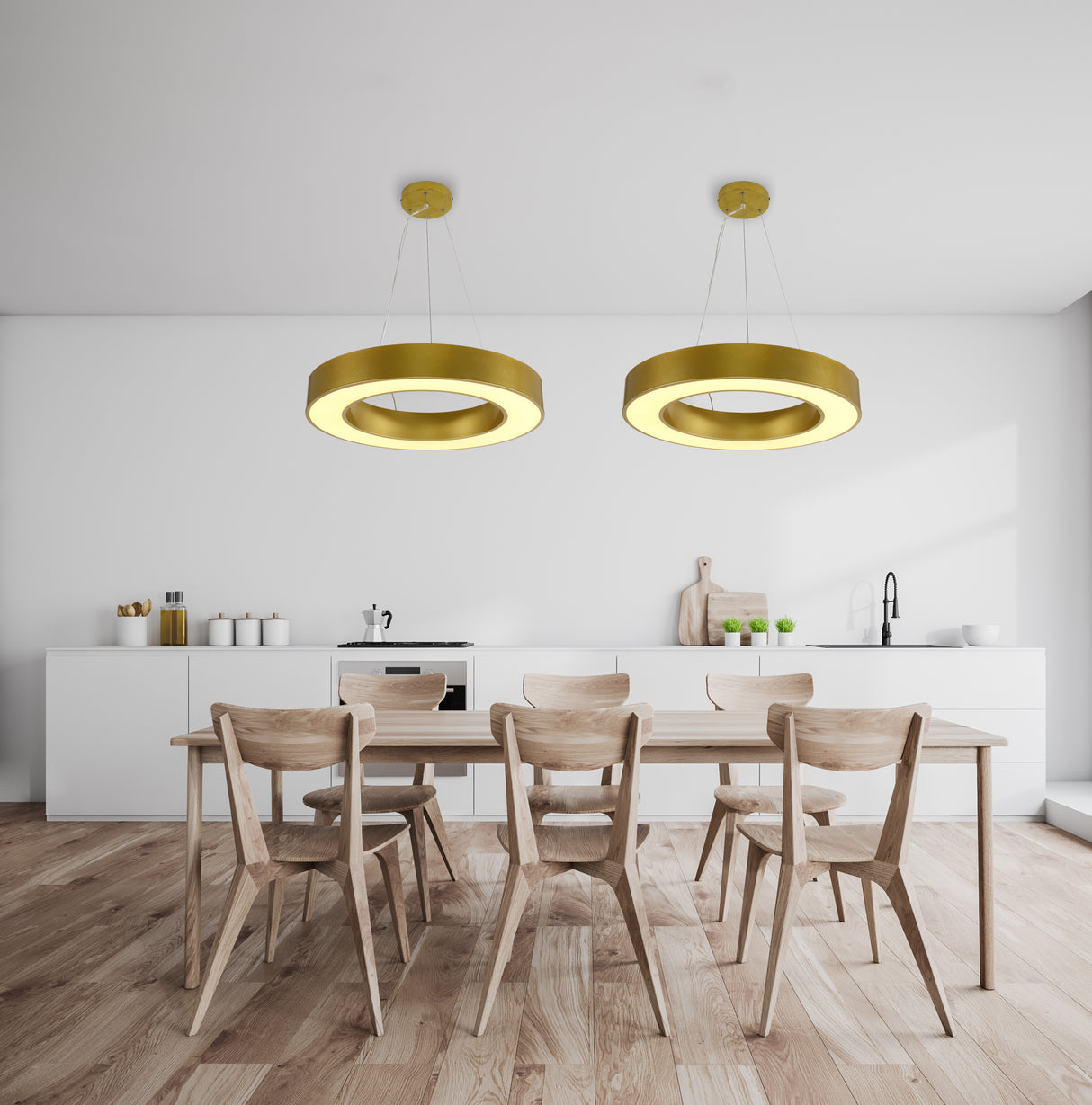 מנורת תלייה סירקל לד | Φ60| CCT| פליז