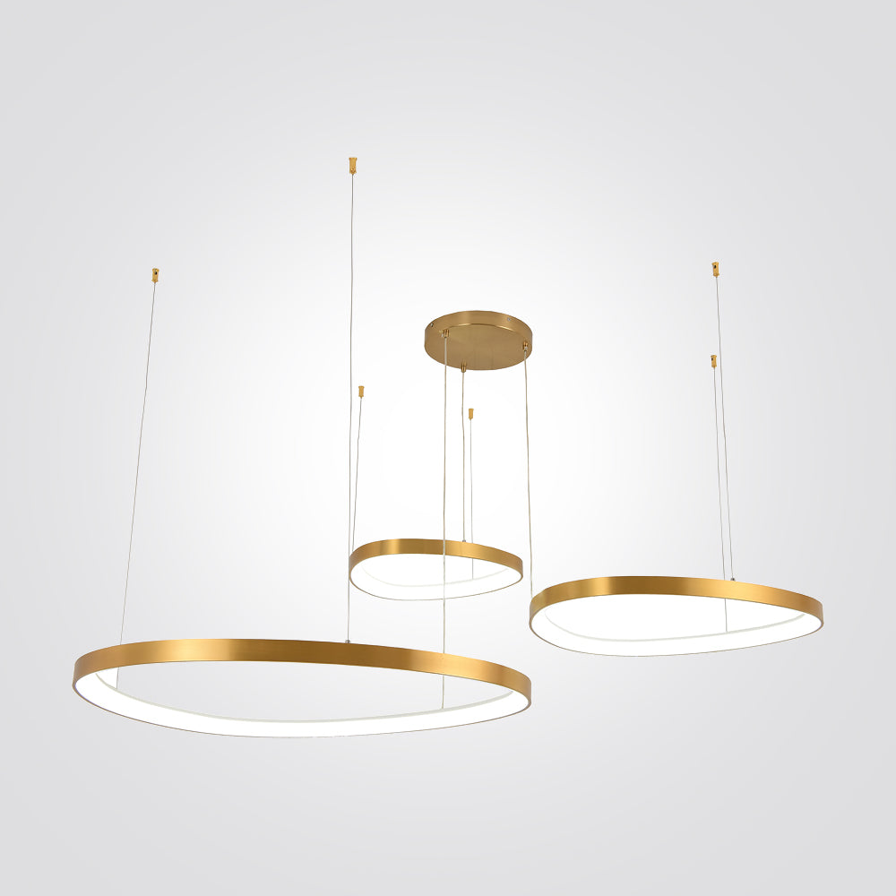 מנורת תליה סולו שלישיה שחור| זהב| לבן