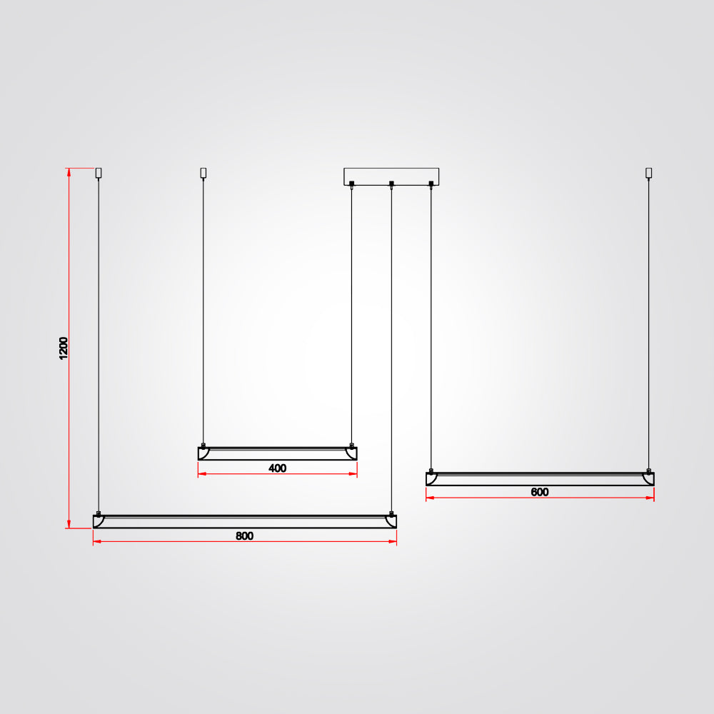 מנורת תליה סולו שלישיה שחור| זהב| לבן