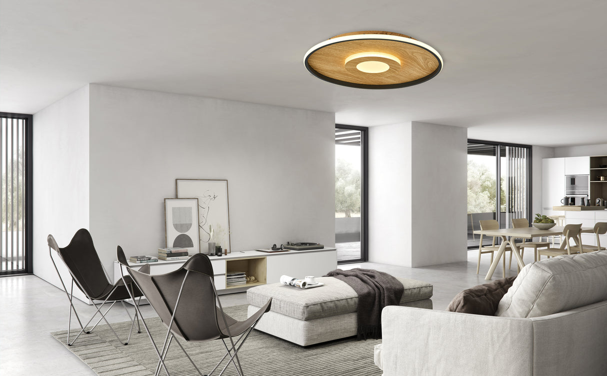 צמוד תקרה באסתיאן לד +שלט| עץ| CCT| Φ50