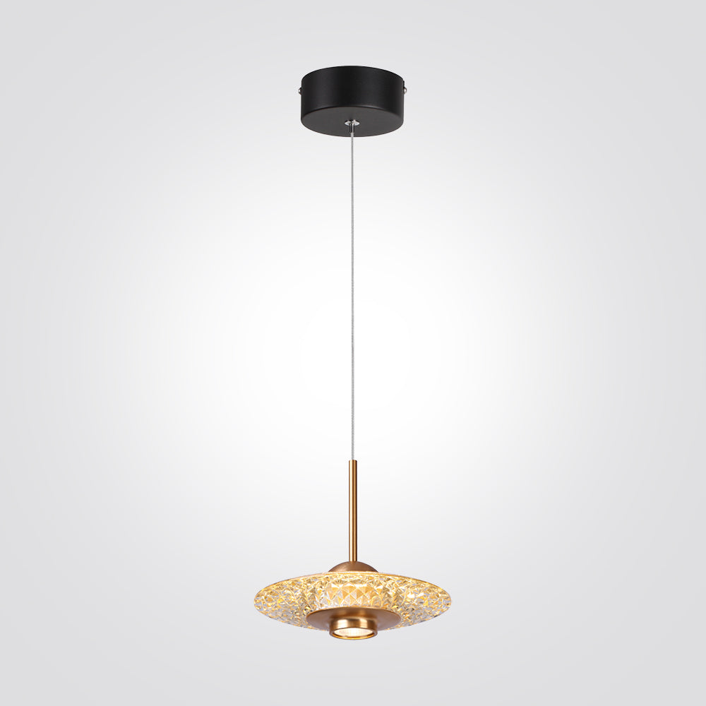 מנורת תלייה בריסל| בודד| זהב