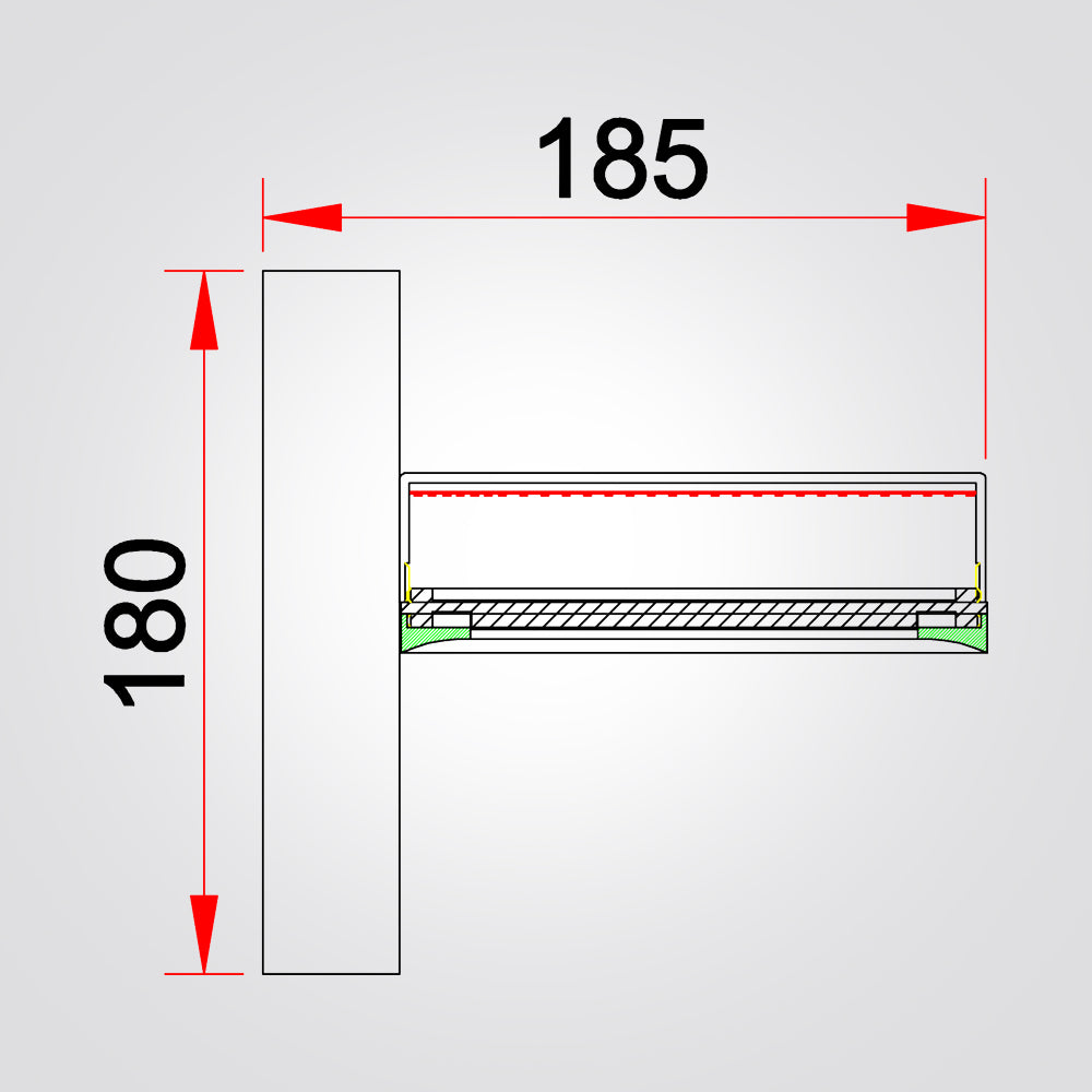 מנורת קיר וקטרה| שחור+ זהב| 10W