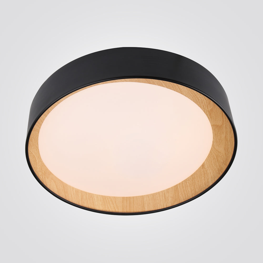 צמוד תקרה לודגי| שחור +עץ| Φ40| Φ60| Φ80| CCT