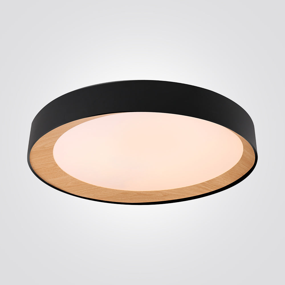 צמוד תקרה לודגי| שחור +עץ| Φ40| Φ60| Φ80| CCT