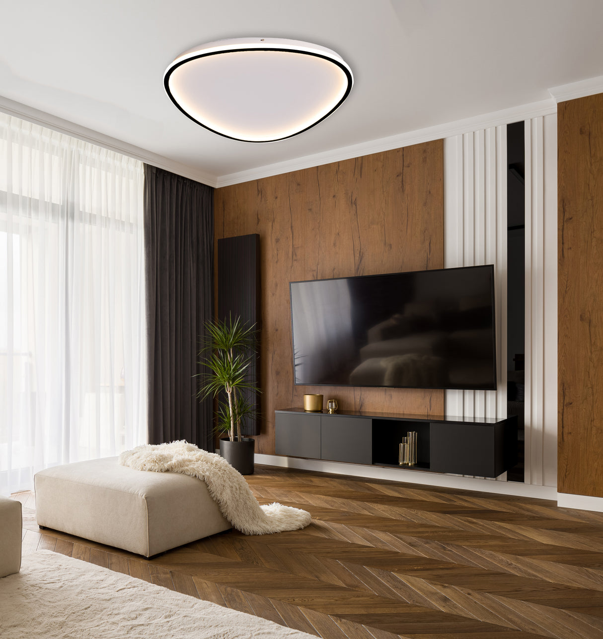 צמוד תקרה אריס שחור דגם| S|M |L