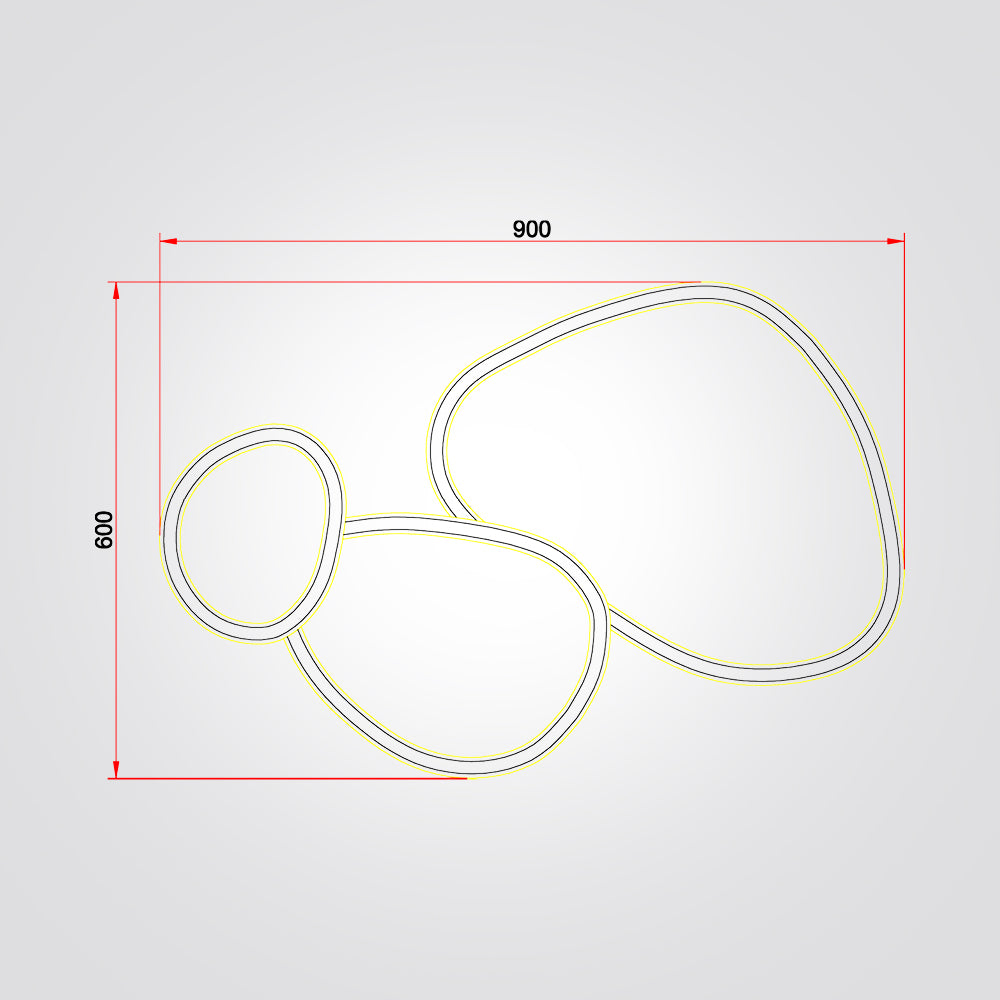 צמוד תקרה דארט שחור| 45CM| 55CM| 90CM| CCT