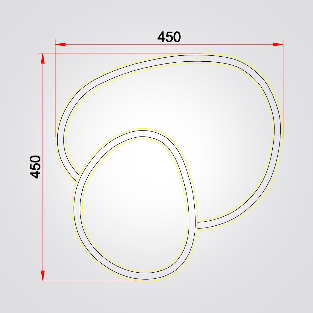 צמוד תקרה דארט שחור| 45CM| 55CM| 90CM| CCT