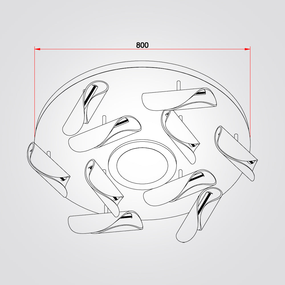 צמוד תקרה נקסייה לד| שחור| Φ43| Φ80