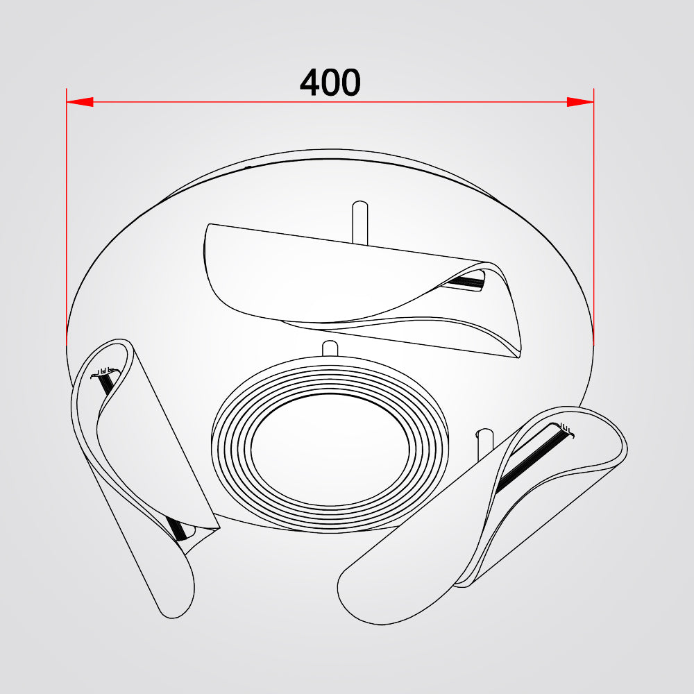 צמוד תקרה נקסייה לד| שחור| Φ43| Φ80