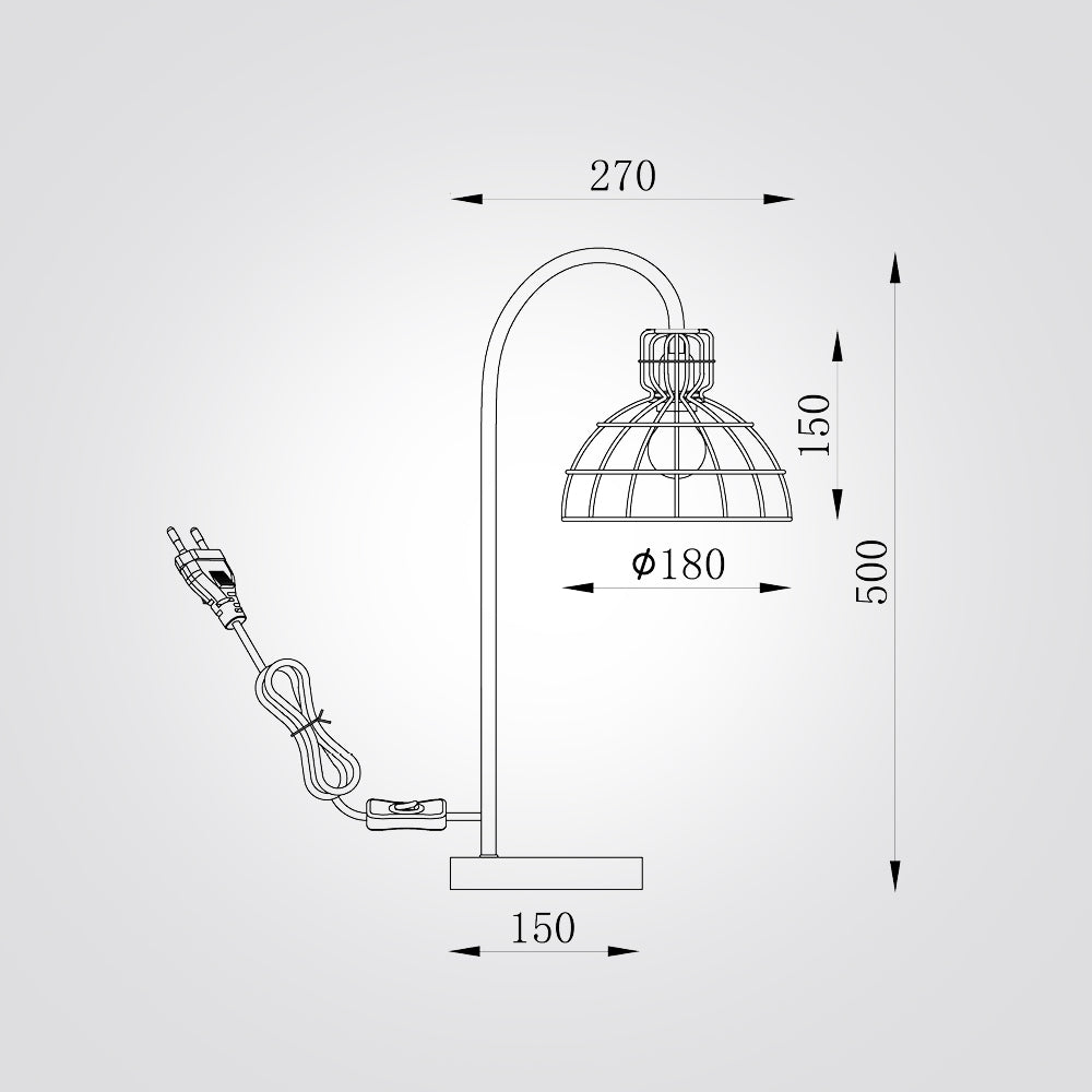 מנורת שולחן רבקה שחור וזהב