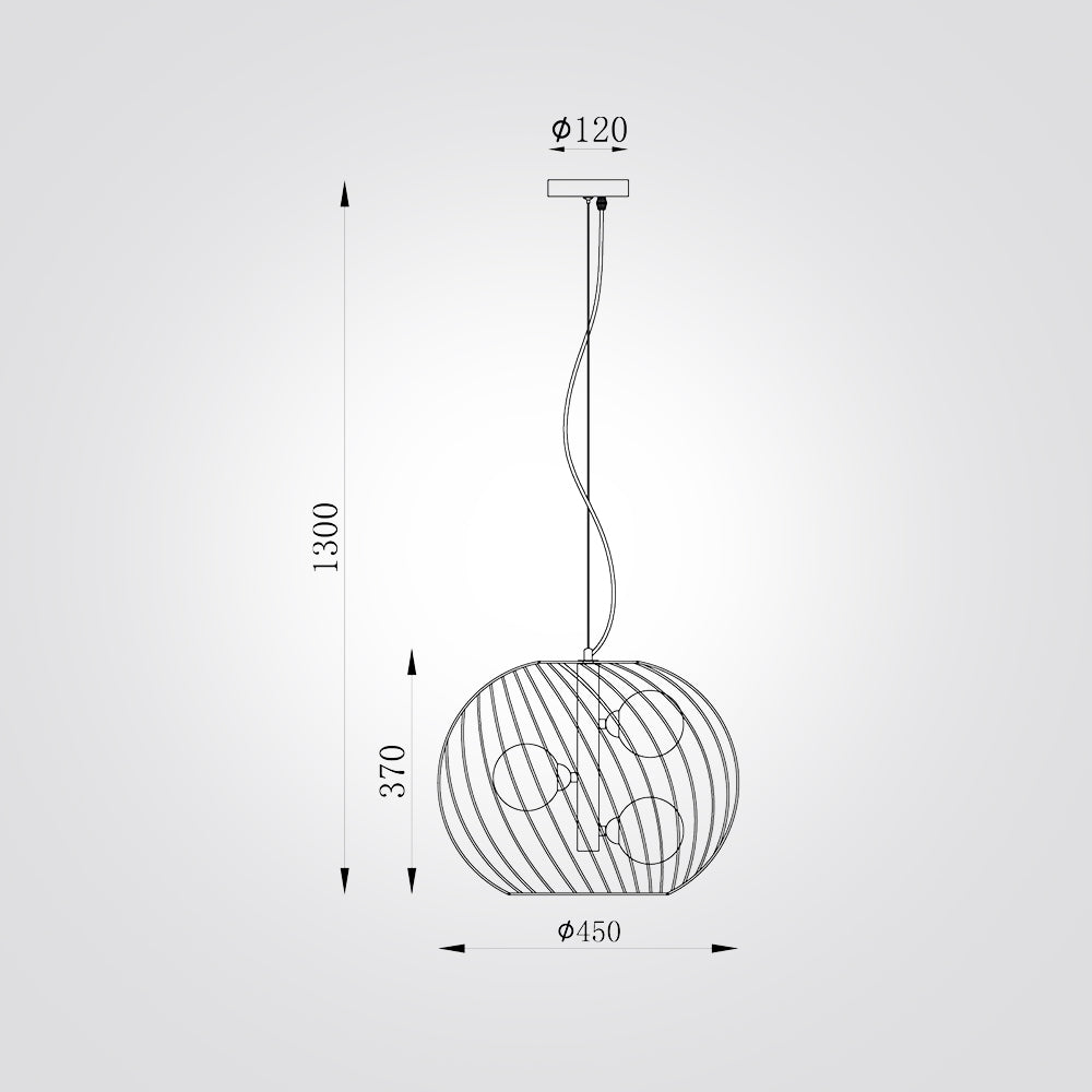 מנורת תליה ספיר זהב 3 כדורים לבן