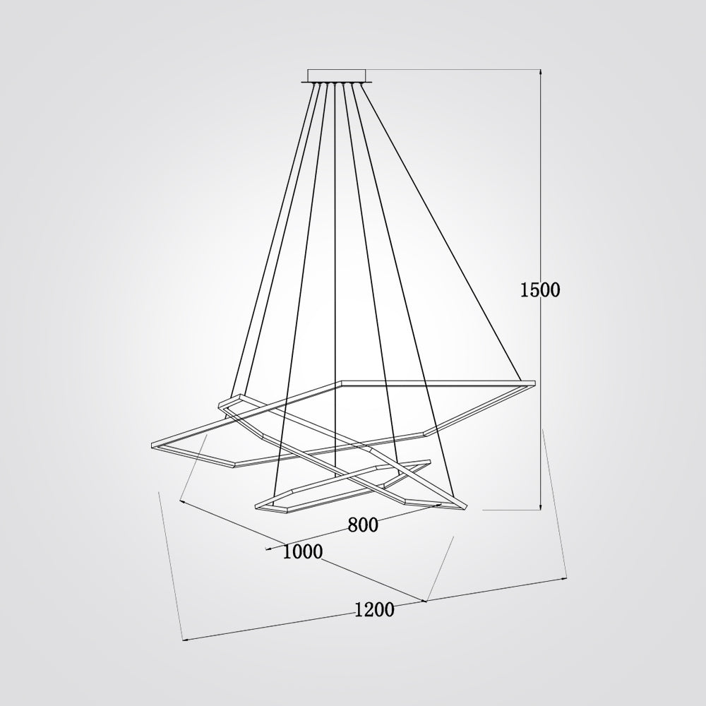 מנורת תלייה מונקו שלישיה לד