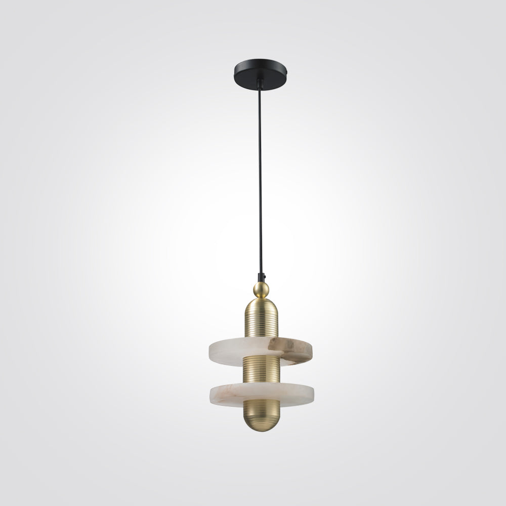 מנורת תלייה טויינס דיסק שיש זהב| שחור