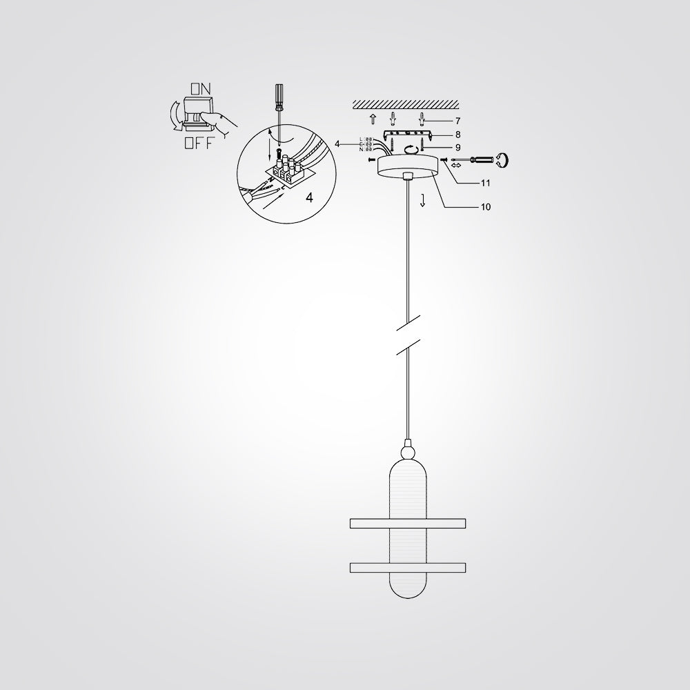 מנורת תלייה טויינס דיסק שיש זהב| שחור