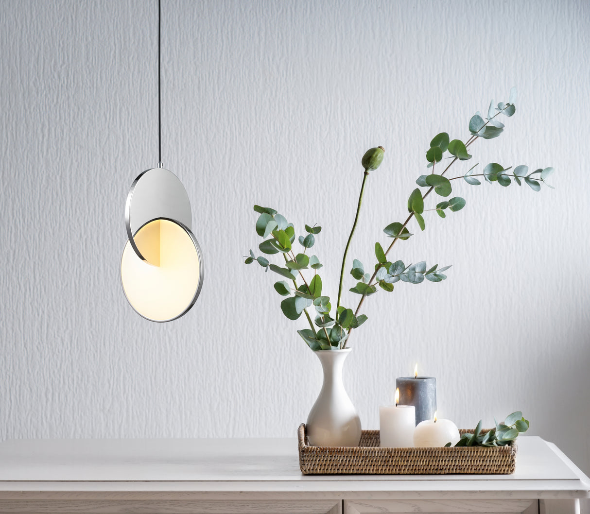 מנורת תליה ולנסיה לד צבע זהב|אפור מטאלי